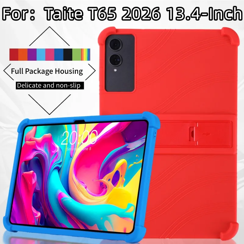 

Детский чехол для Teclast T65 2026 13,4 дюйма, противоударный чехол для планшета Teclast T65 13,4 дюйма, силиконовая подставка, защитный чехол