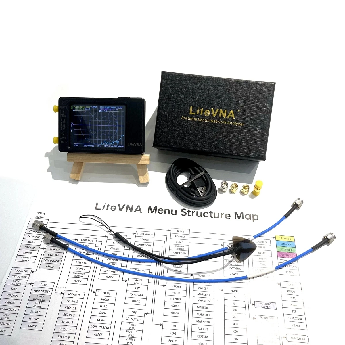 

6GHZ 50kHz ~ 6.3GHz LiteVNA 2.8" Display Vector Network Analyzer HF VHF UHF Antenna Analyzer Update NanoVNA And SAA2