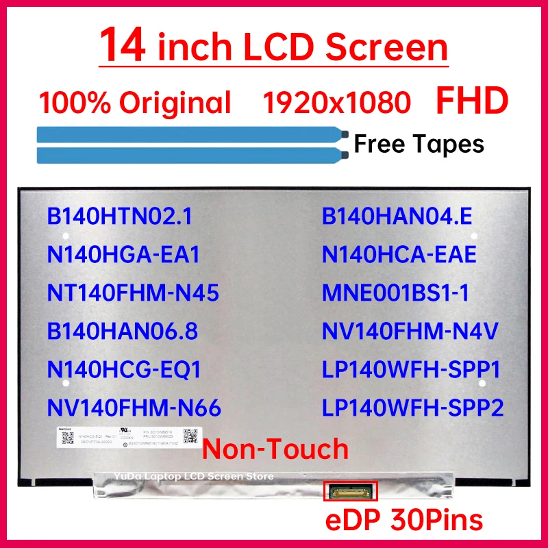 

14 Inch IPS Laptop LCD Screen For Lenovo ThinkBook 14 G4 ABA 14 G4 IAP Lenovo ThinkBook 14 G5 ABP 14 G5 IRL Display Matrix Panel