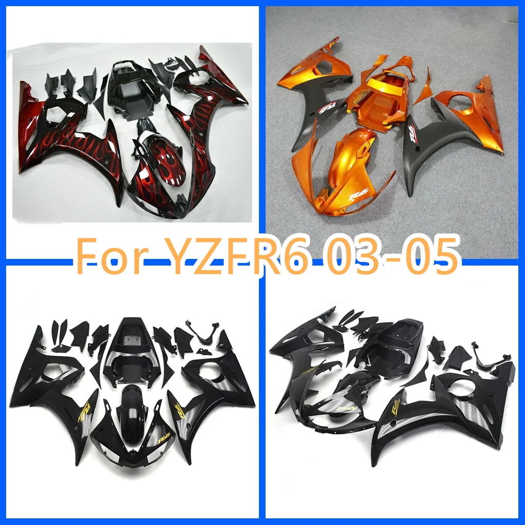 

Red Flames Fairing Kit for YAMAHA YZF-R6 03 04 05 YZF R6 600CC 2003 2004 2005 YZF-600 ABS Motorcycle ZXMT Cowling Bodywork