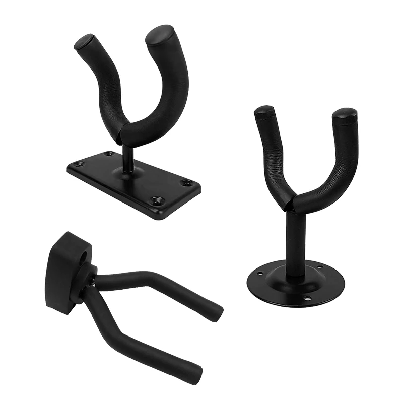 Guitar Hanger Wall Mount 2 Pack - Guitar Holder Display Stand with Screws - Fits All Size Guitars, Bass, Mandolin, Banjo,Ukulele