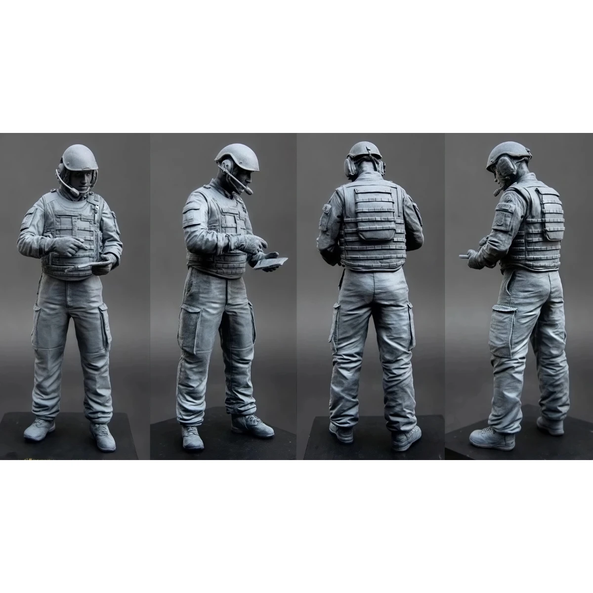 1/35 hars ongeverfd modelbouwpakket, militair thema, Australische tankbemanning in Afghanistan ongemonteerd en ongeverfd GK