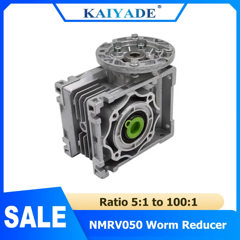 

NMRV050 Round Flange Worm Reducer Ratio 5:1 100:1 Input Hole Diameter 11mm 14mm 19mm Output 25mm RV050 Turbo Gearbox Speed Motor