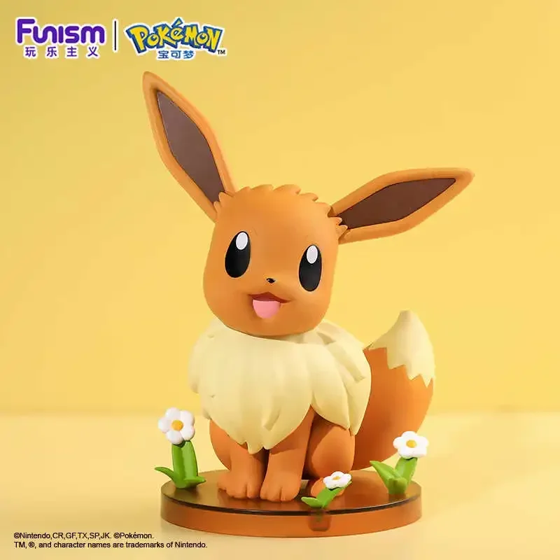 Genuine FUNISM Pokemon Eevee Vaporeon Jolteon Flareon Anime Action Figure Model Toys Gift for Birthday