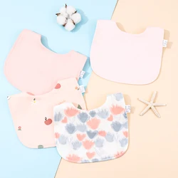 4pcs Cotton Soft Baby Adjustable Bibs Infant Bib Newborn Burp Cloths Bandana Scarf for Kids Boy Girls Feeding Saliva Towel