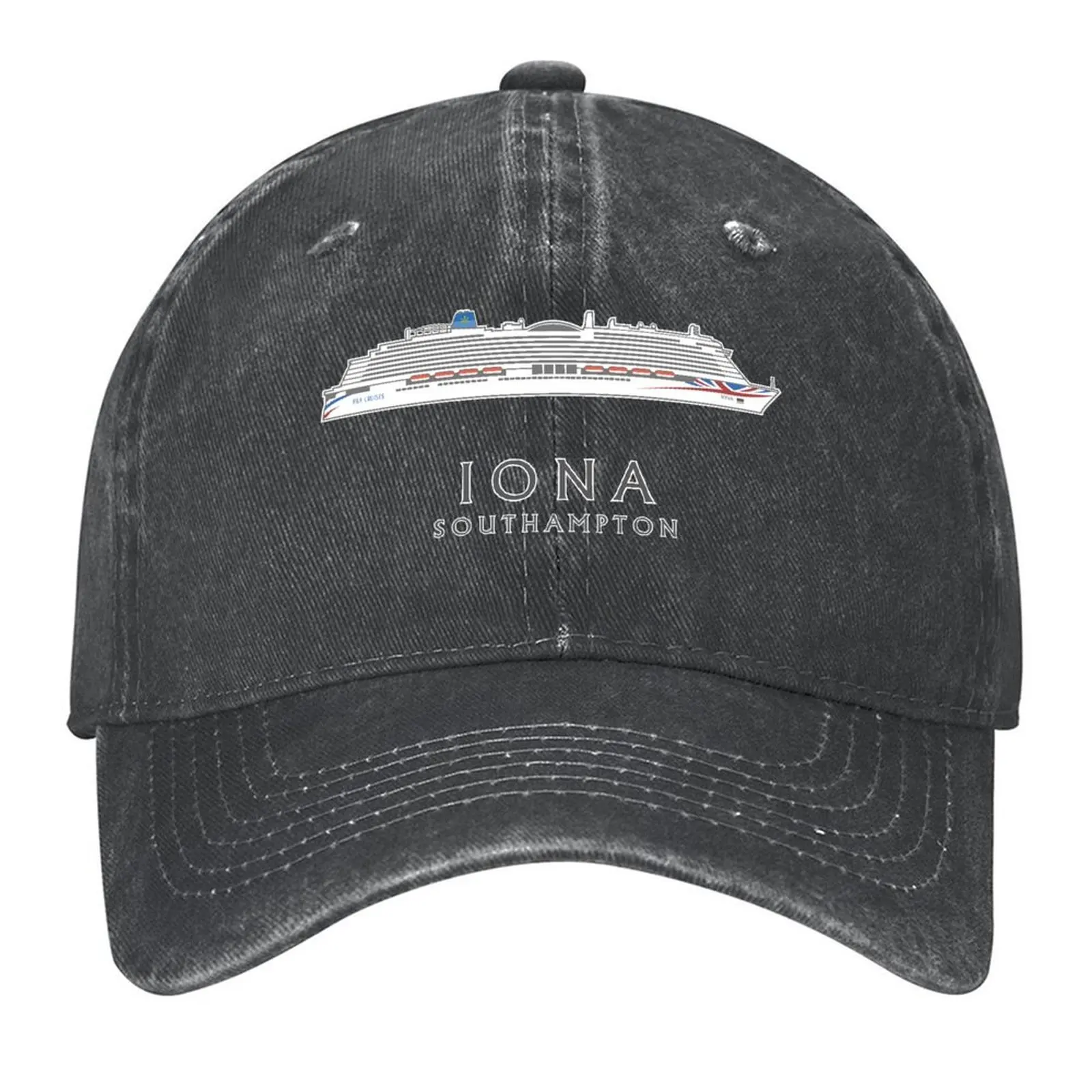 

Cruise ship Iona stylish graphic design Baseball Cap Military Tactical Cap Winter hat Snap Back Hat black Boy Child Women's