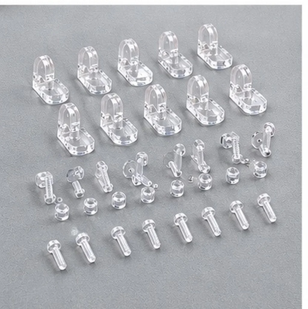 15Pcs Transparent Acrylic Corner Brace Clear Corner Connectors for Display Boxes Acrylic Jewelry Case Reinforcement Brackets