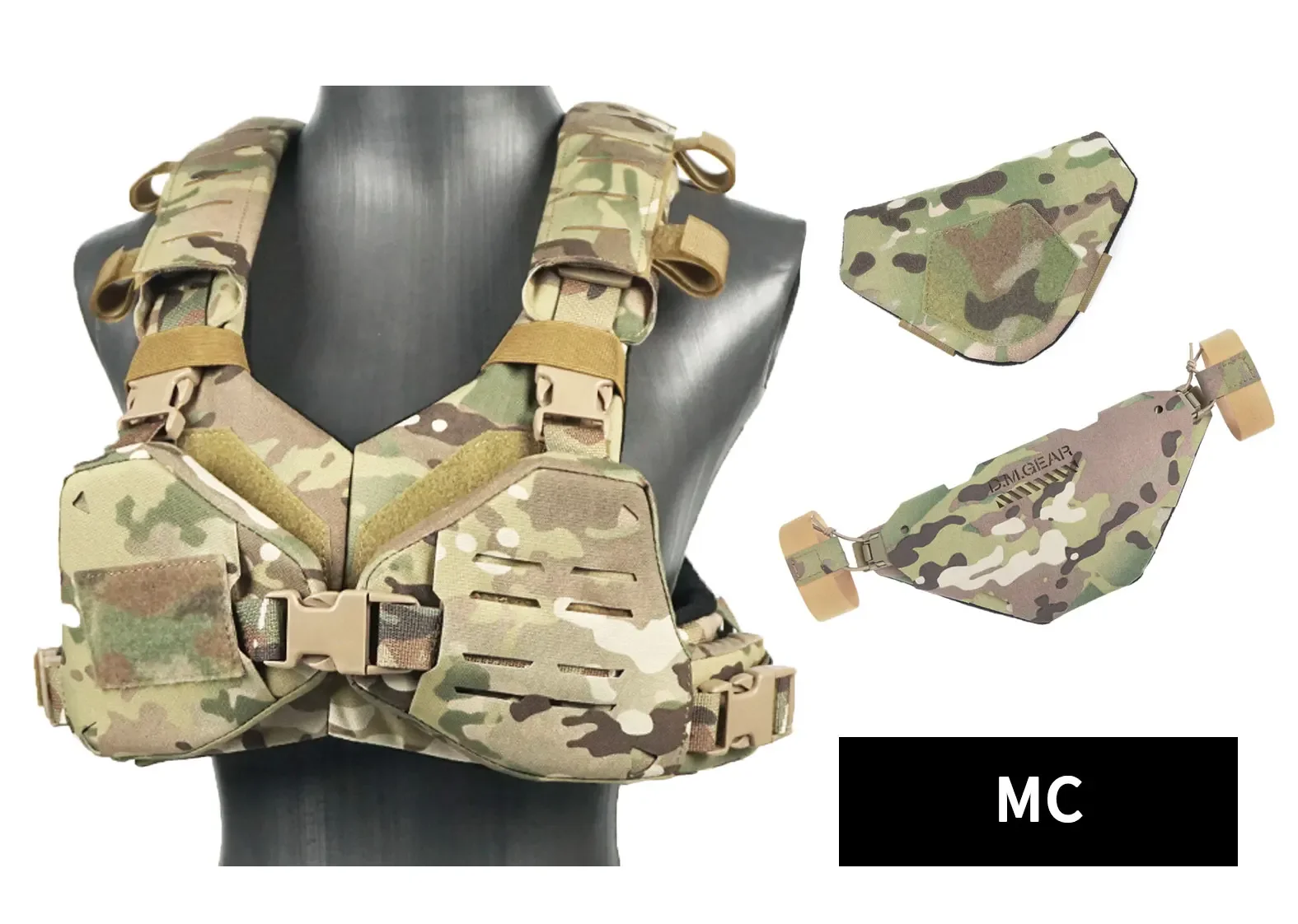 DMGear Chaleco táctico MOLLE protección completa