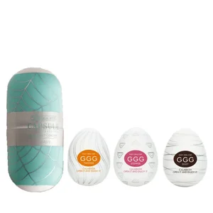 2/1PCSミニマスターベーターカップ本物の膣卵粒子刺激ポータブル刺激装置ブロージョブセックスおもちゃマッサージャーペニストレーナー 6ベストセールスポケット猫ポータブル-5