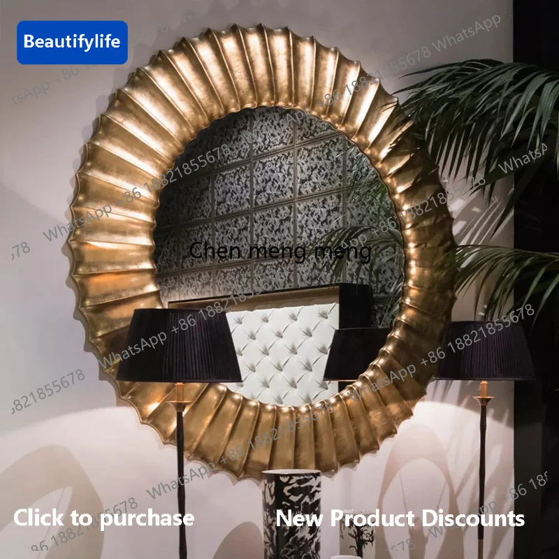 

M183 Декоративное зеркало для гостиной, светильник для столовой, роскошное подвесное зеркало в стиле ретро, фоновое настенное американское входное зеркало