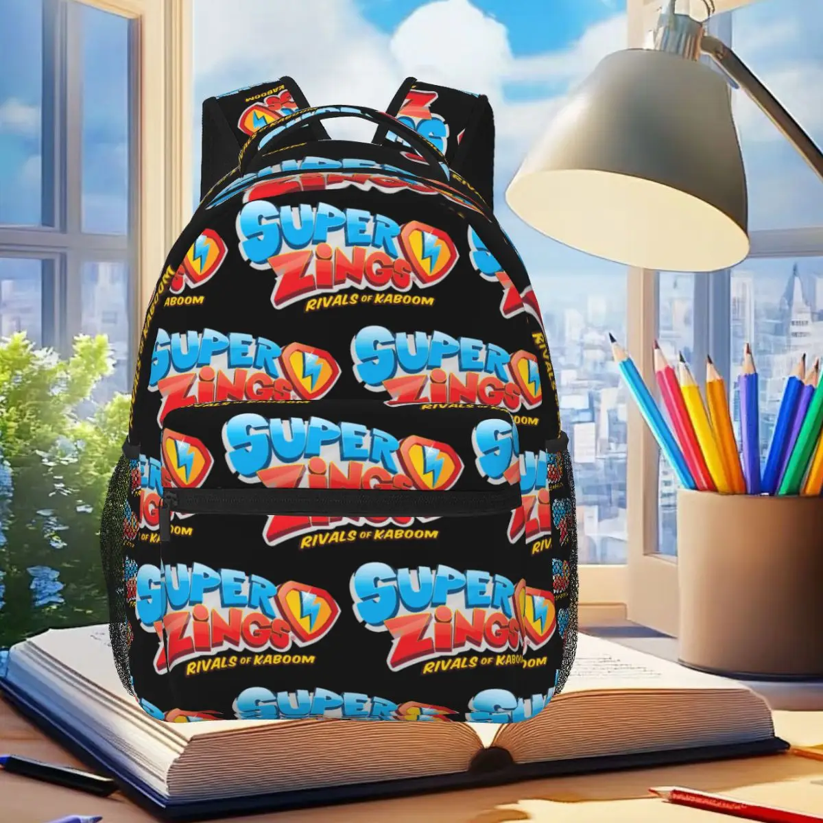 

Superthings Backpack Student Boys Girls BookBag Children School Bag Laptop Shoulder Bags for Men Women
