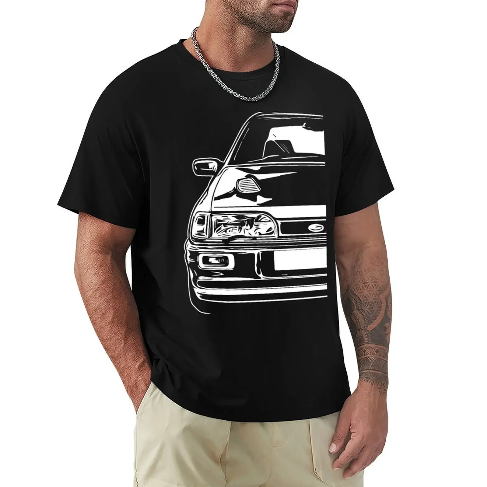 harajuku men clothing  Classic Car Sierra RS Cosworth Sapphire 4Dr tops graphic tees Short sleeve tee mens cotton t shirts