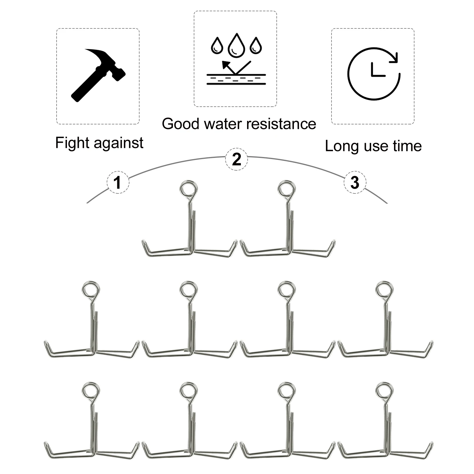 

10 pcs Spring Water Stopper Clips Iron Laboratory Tubing Control Adjustable Sealing Clip For Liquid Flow Teaching Instruments