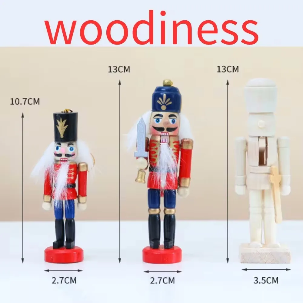 10/12/14cm Nutcracker Miniatures Pink Series Nutcracker Puppet Ornaments Desktop Decoration Cartoons Walnuts Soldiers Band Do