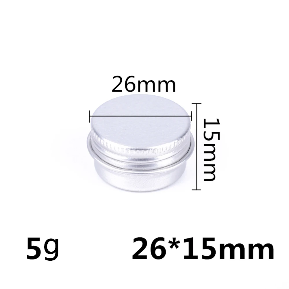 5/10/15/20/30/50/60/80/100/110/150/200G Lege Ronde Draagbare Aluminium Doos Metalen Blikjes Diy Crème Zilver Aluminium Behuizing