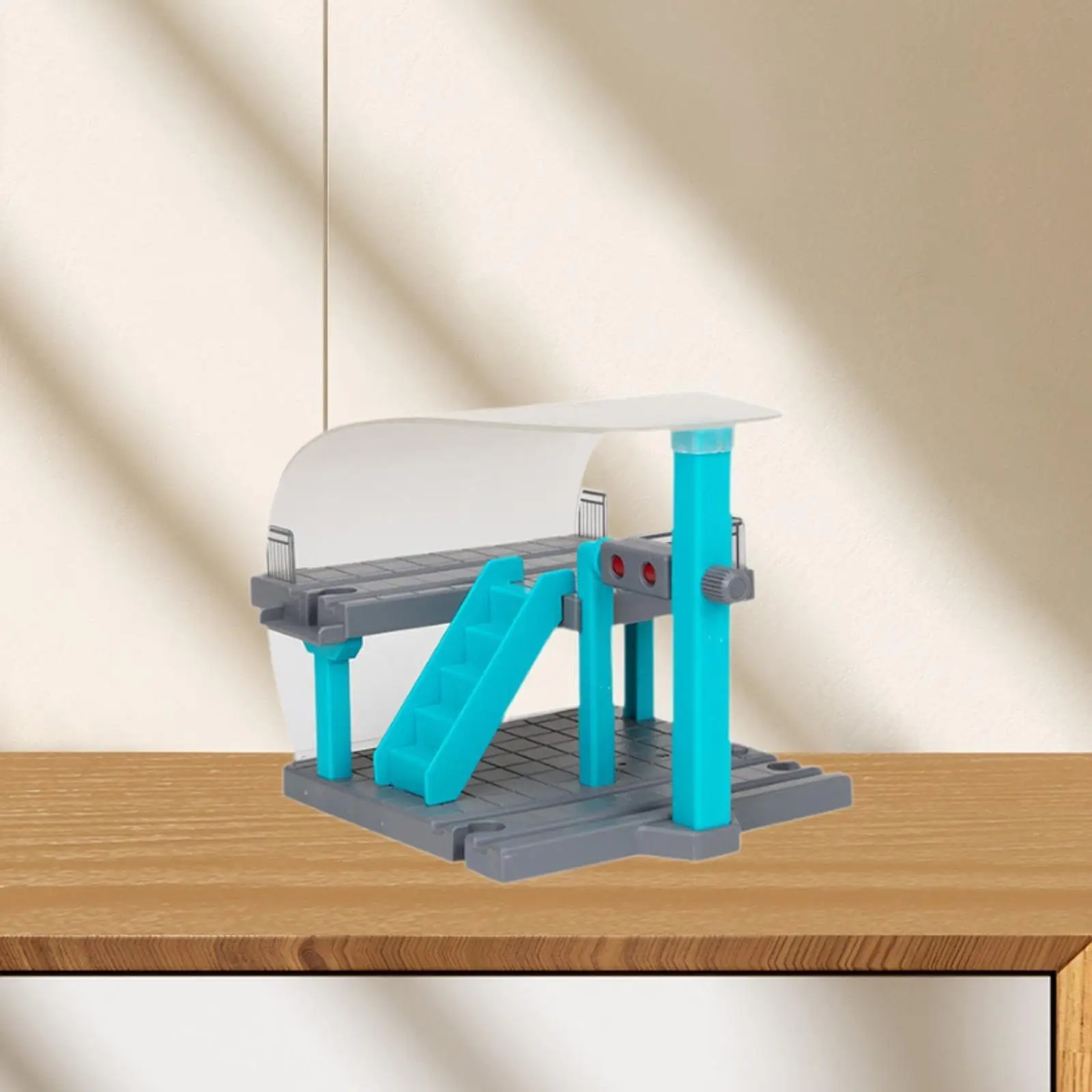 Akcesoria do kolejek, stacja kolejowa, części szyn kolejowych, model platformy do zabawy w udawanie, nagrody i odmiany.