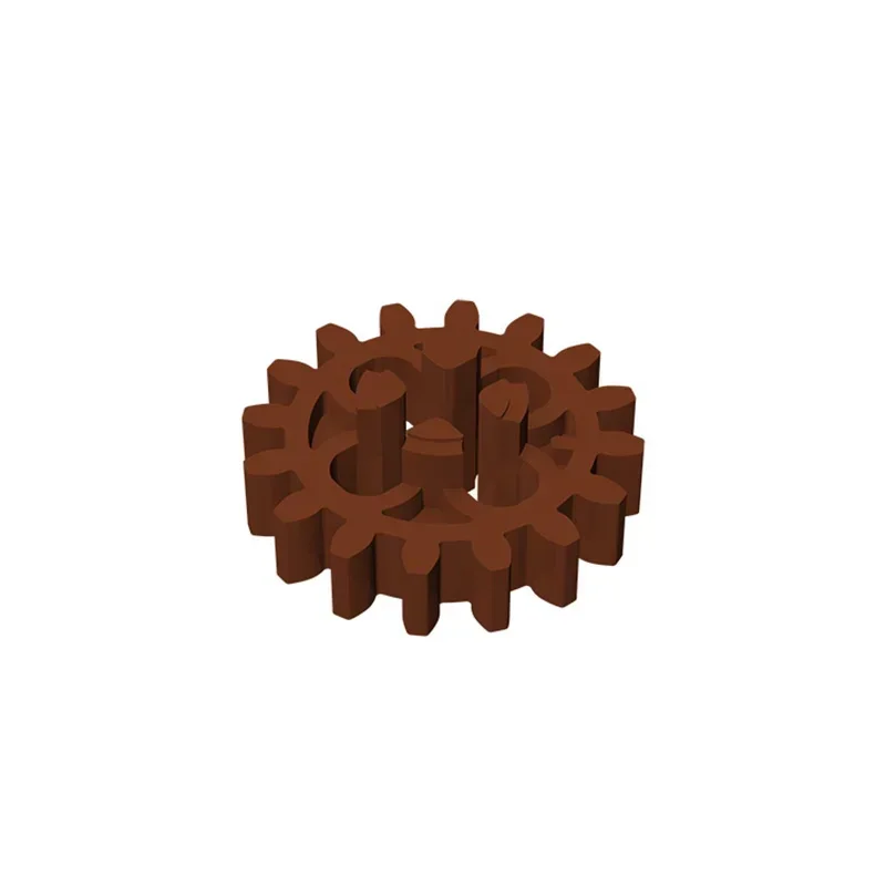 Gobricks 1 Pcs Gear 16 Tooth with Round Holes Compatible With 4019 Model Building Blocks Parts Kids Educational DIY Assembly Toy