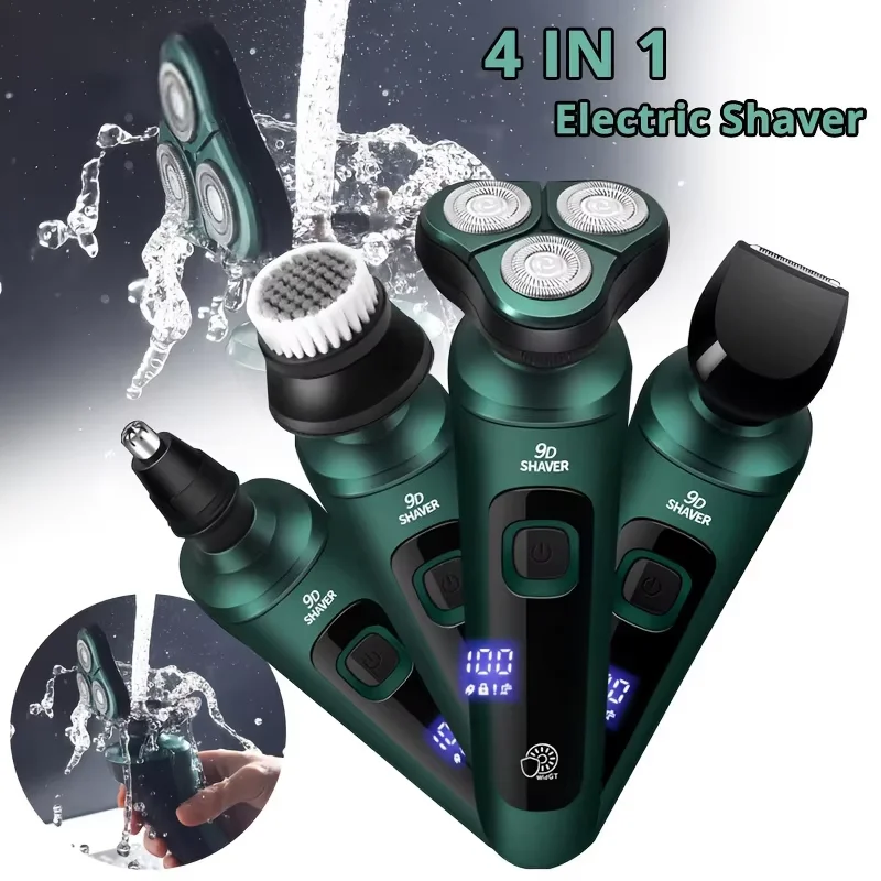 Rasoir électrique multifonctionnel aste par USB, affichage numérique LED, lavage du corps, rasoir flottant, coupe-barbe, cheveux en antarctique