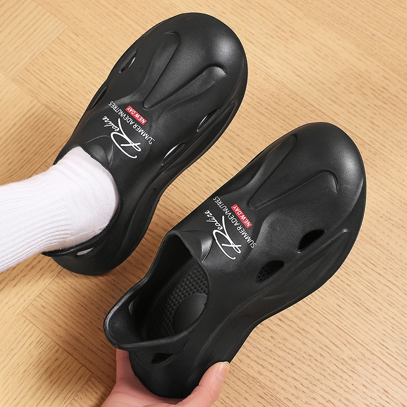 أحذية رجالية صيف 2025 جديدة غير قابلة للانزلاق ومضادة للرائحة أحذية الشاطئ الخارجية قابلة للتنفس صنادل للرجال #6