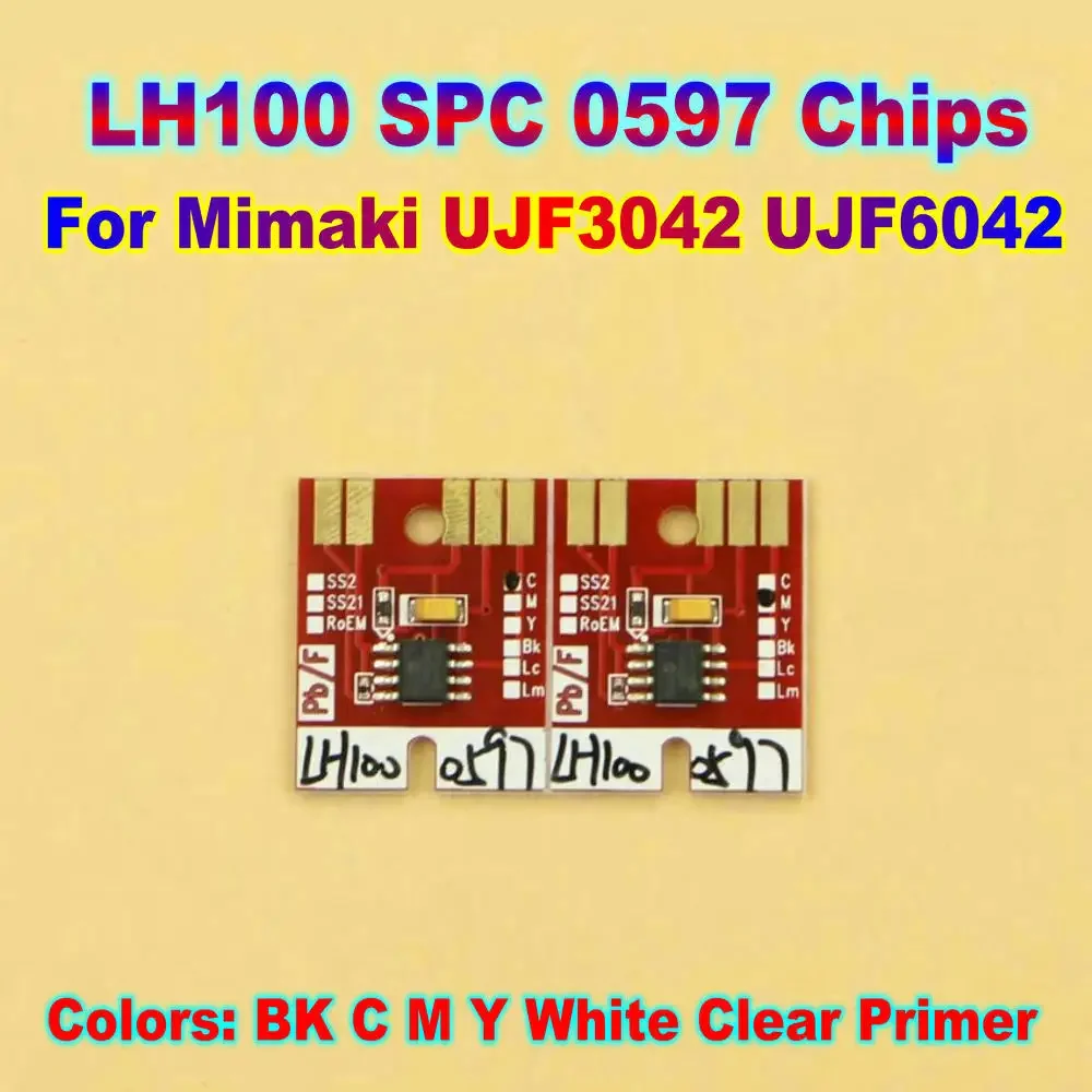 

LH-100 SPC-0597 UV Ink Chip LH-100 0597 Ink Cartridge Chips For Mimaki UJF3042 UJF6042 LH100 Spc Printer UV Ink IC Chip 600 ML