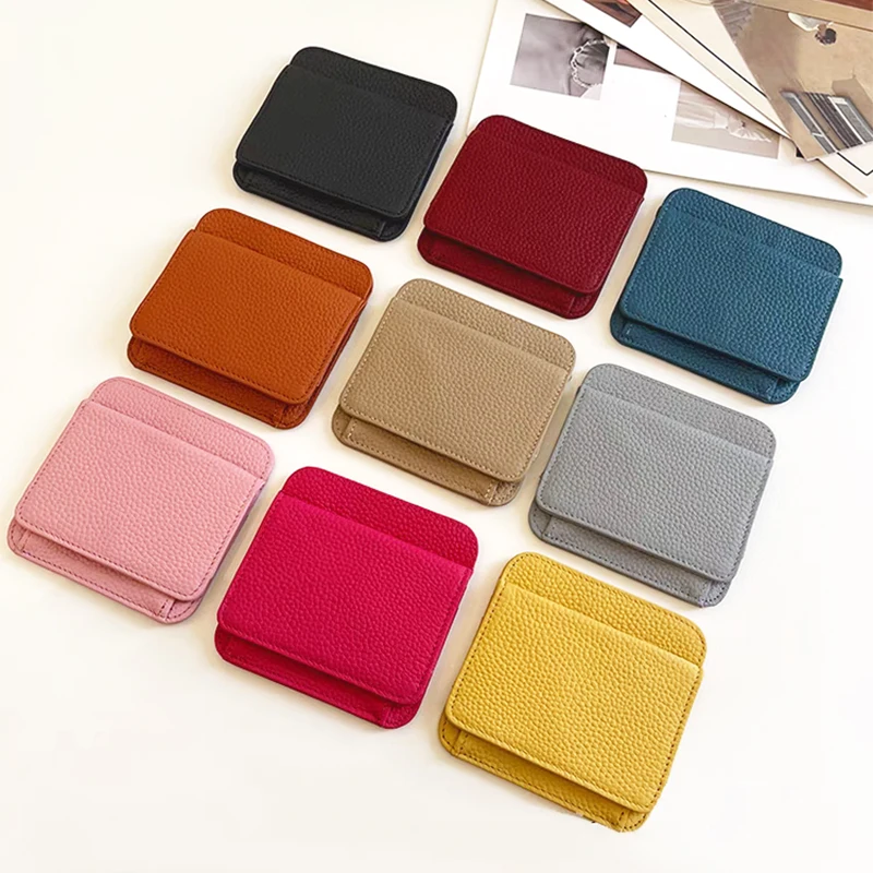 Luxury Brand Coin Purse Genuine Leather Leisurely Fashion Card Wallet For Woman Versatile Casual Cowhide Card Holder For Ladies