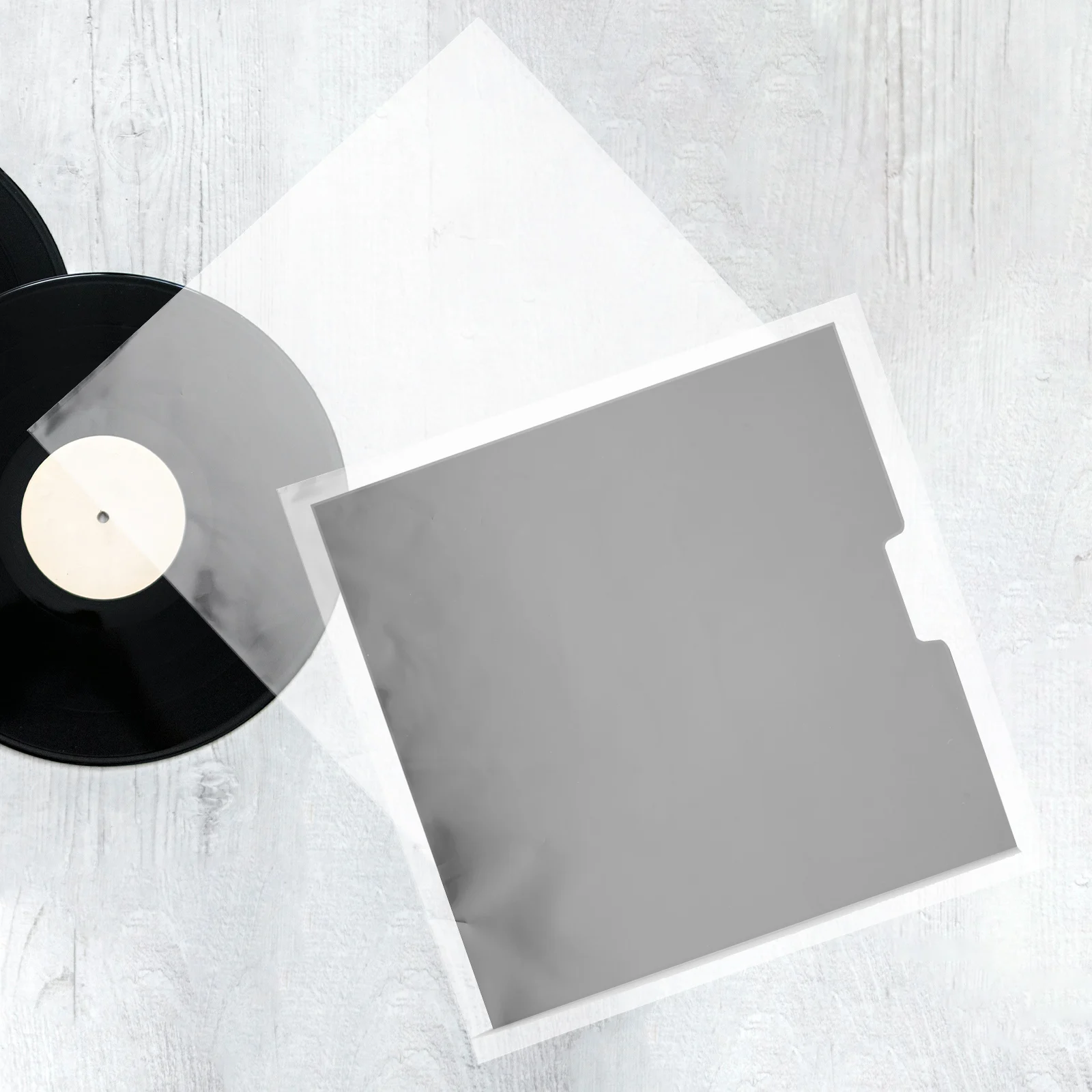 Juste de protection en plastique pour disque vinyle, housses extérieures adhésives pour album, 30 pièces