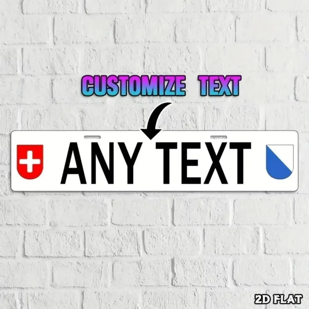 CIFbuy Customizable Germany Metal Sign Yellow Themed Personalized Wall Ornament Home Decor Gift