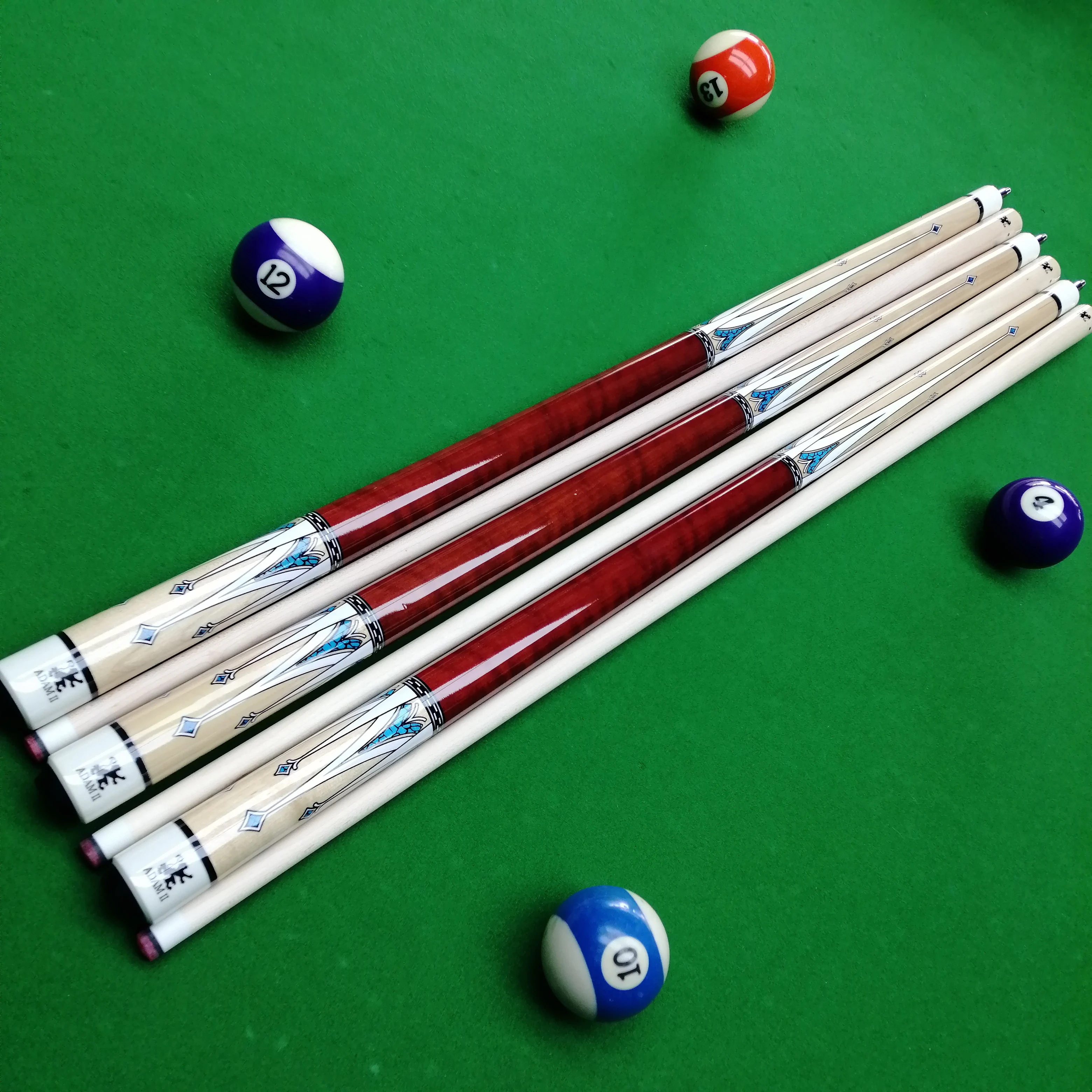 

JIANGNENG Maple Wood Pool Cue - 148cm High-End Karambol Cue with 13mm Tip, Premium Billiard Stick for Professional Play