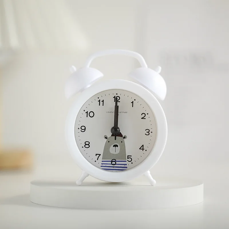 

Colorful children's alarm clock cartoon alarm clock Creative small alarm clock Student alarm clock Mute bedside clock