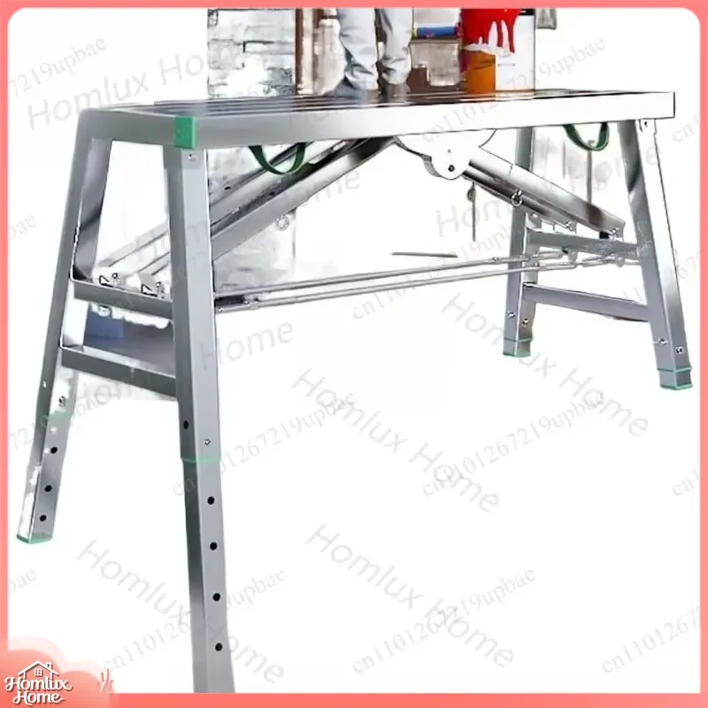 Multifunctional Folding Scaffolding Ladder Thickened Telescopic Step Stool for Construction Decoration Painting Work Aluminum