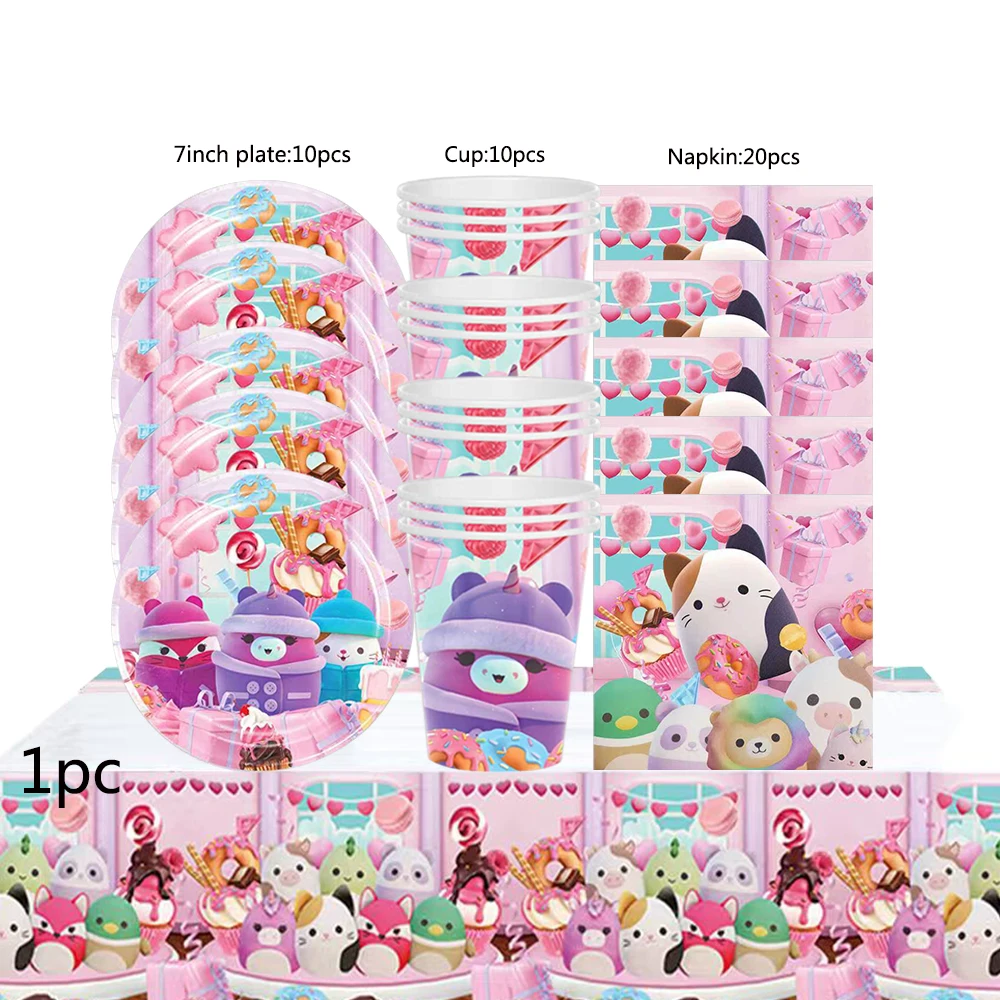 

New Girls Birthday Party Decor Disposable Tableware Cup Plate Napkin Kids Birthday Party Supplies Baby Shower Toy