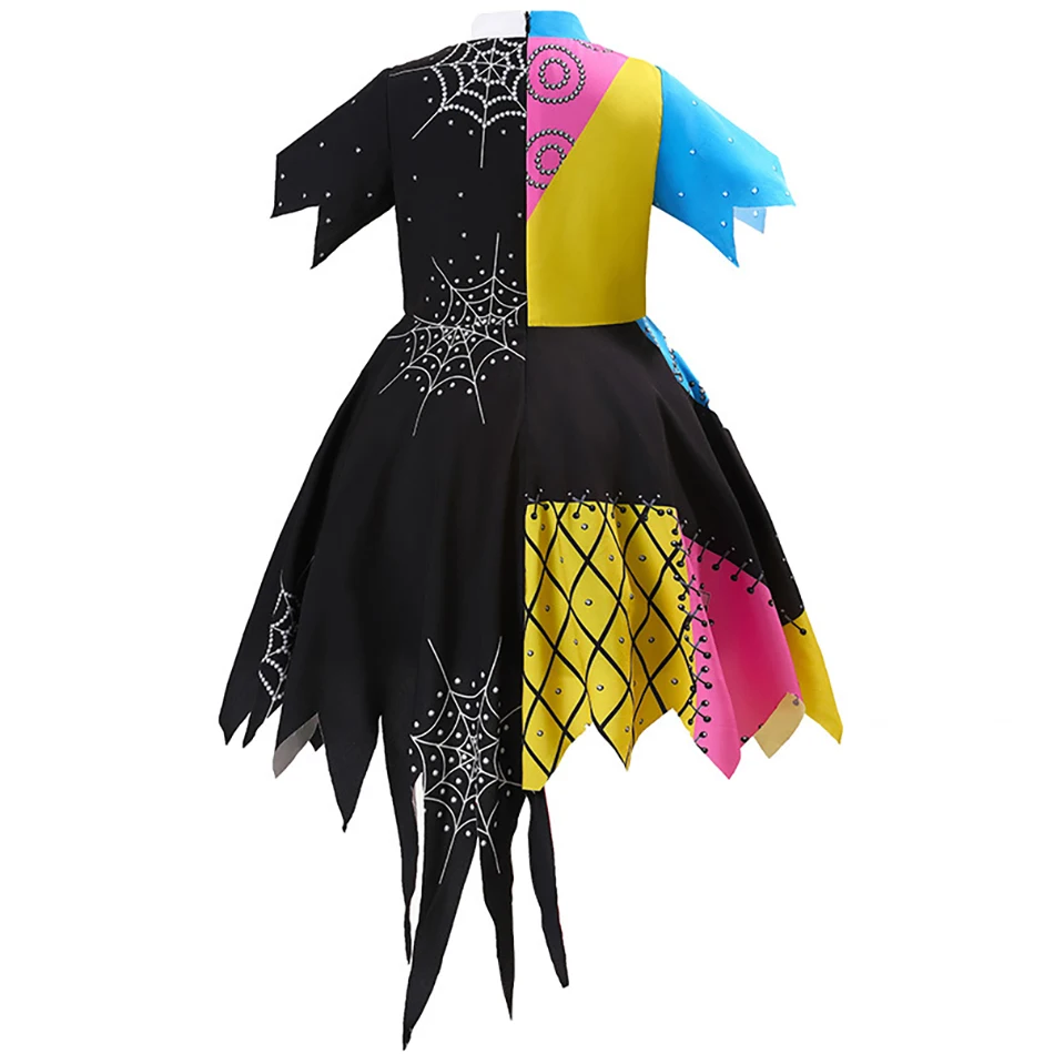 Cute and Cozy Nightmare Before Christmas Splicing Dress Kids Halloween Performance  Cosplay Dresses Girls Soft Dresses