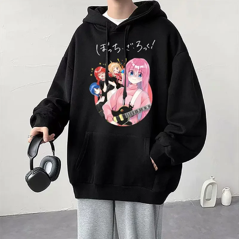 Anime Cos BOCCHI THE ROCK! Hoodie Kessoku Band Logo Couples Hoodies Goto Hitori Ijichi Nijika Cospaly Oversized Long Sleeve Male