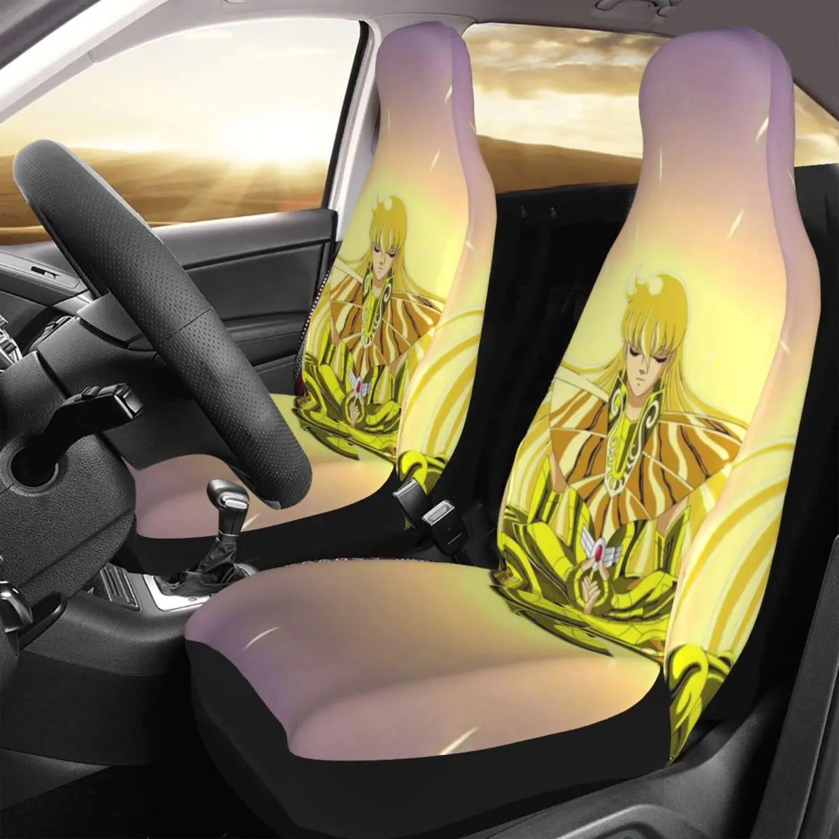 

Virgo Shaka Car Seat Cover Custom Printing Universal Front Protector Accessories Cushion Set