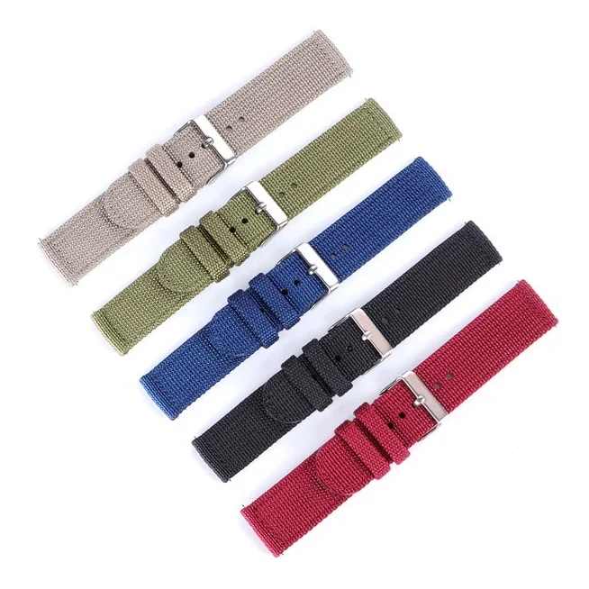 Nylon Watch Strap 18mm 20mm 22mm 24mm Quick Release Canvas Watchband Universal Replacement Wrist Band for Women Men\'s Bracelet