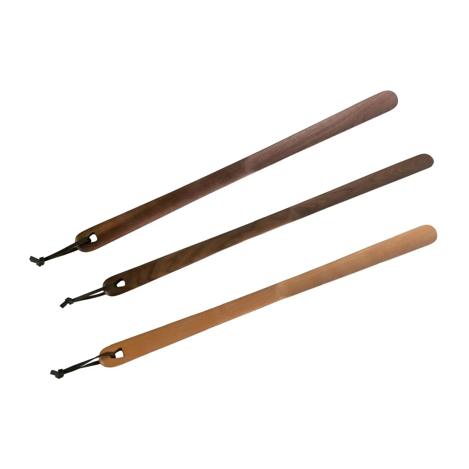 Long Handle Shoe Horn Wooden Walnut Shoehorn Dressing Aid Portable Travel Shoe Spoon for Seniors Adults