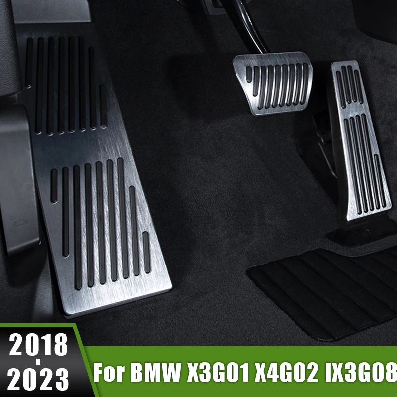 

For BMW X3 G01 X4 G02 IX3 G08 2018-2020 2021 2022 2023 Aluminum Car Anti-Slip Accelerator Brake Pedals Cover Footrest Pedal Pads