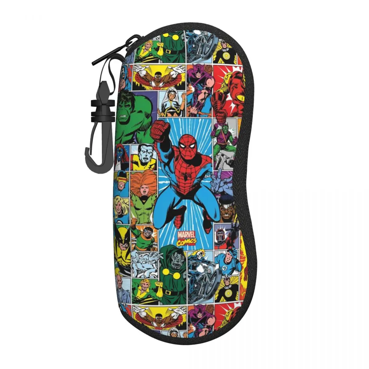 The Avengers Superhero Glasses Case Protective Box Cartoon Spider-Man Iron Man Glasses Storage Box Vintage Eyewear Container