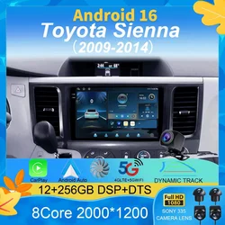 For Toyota Sienna 2009 2010 2011 2012 2013 2014 Android 16 Car Gps Player Stereo Radio 2 Din 8 CORE Touch IPS Button
