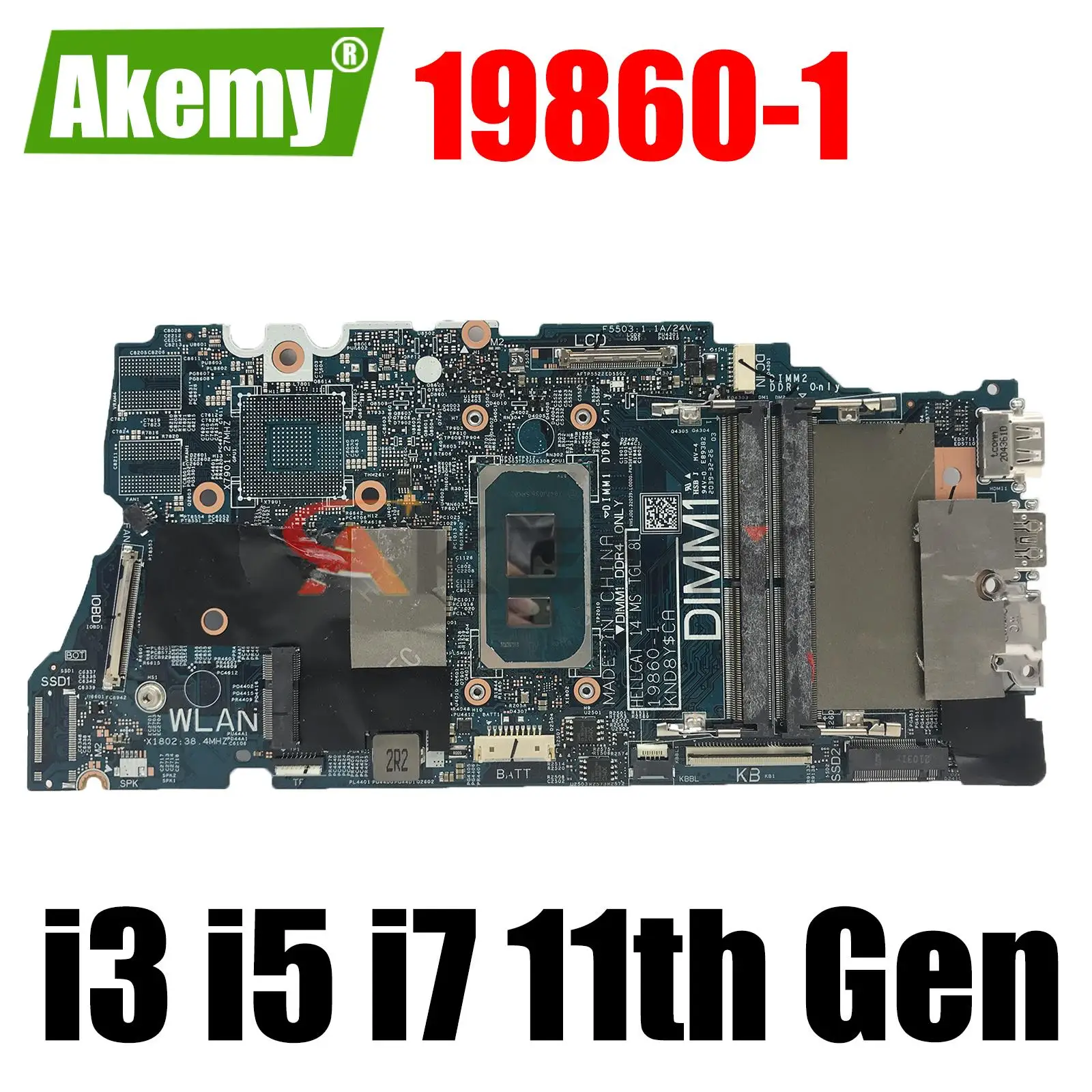 

19860-1 3NRG2 For DELL Inspiron 14 7506 7306 5406 7706 2-in-1 Laptop Motherboard with i3 i5 i7 11th Gen CN-03NRG2 Mainboard