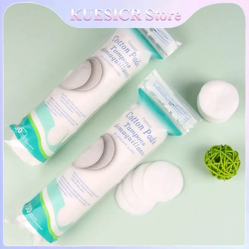 Zestaw 1/5/10 jednorazowy okrągły zmywacz do makijażu kanapkowy płatki kosmetyczne płatki kosmetyczne dwustronny podwójny miękka bawełniana działania niedrażniący