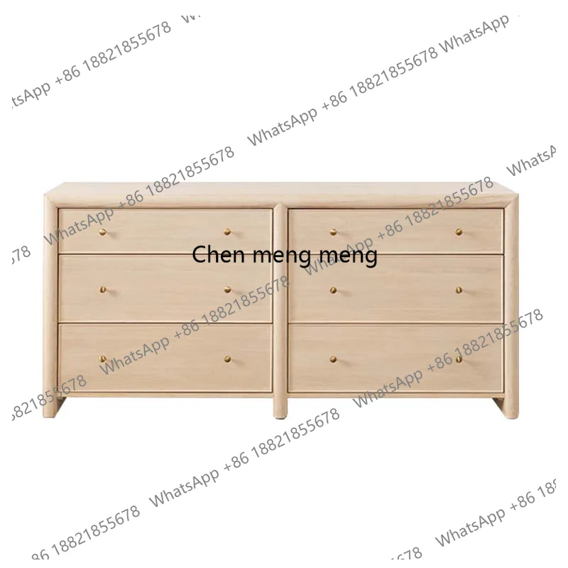 American chest cabinet solid wood storage locker living room storage retro household six chest cabinet