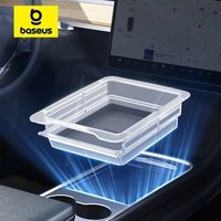 Baseus Car Storage Box Center Console Organizer Box for Tesla Model 3 Model Y Interior Accessories Hidden Armrest Storage Box