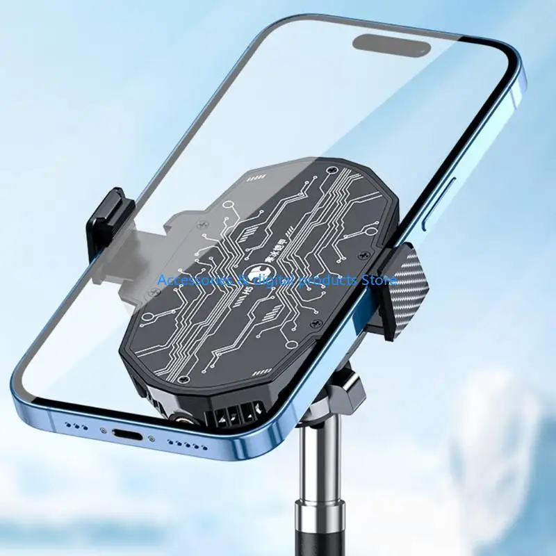77JD Coolers Bracket Desktop Smartphone Stand Holder Rotating Clamp Type Cooling Stand