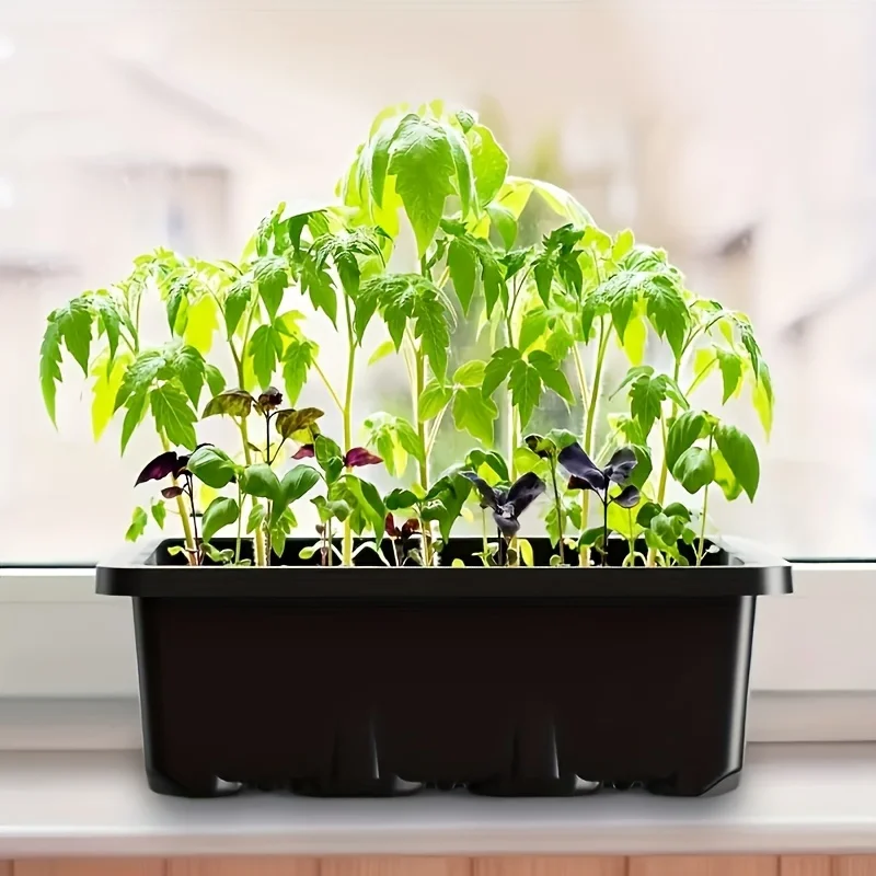 Seedling Starter Kit 1/2/3 Sets, 8 LED Grow Light Adjustable Brightness Full Spectrum, Humidity Control Dome for Germination view 2