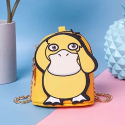 Pokemon Anime Figure Model Children Toys Cartoon Pokemon Psyduck Toy Kawaii Coin Purse Wallet Cross-body Bag Girls Birthday Gift