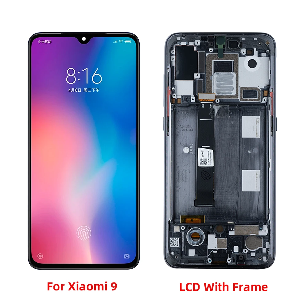 Original AMOLED For Xiaomi Mi 9 LCD Display M1902F1G M1902F1A Touch Screen Digitizer Assembly Replacement Parts For Xiaomi 9