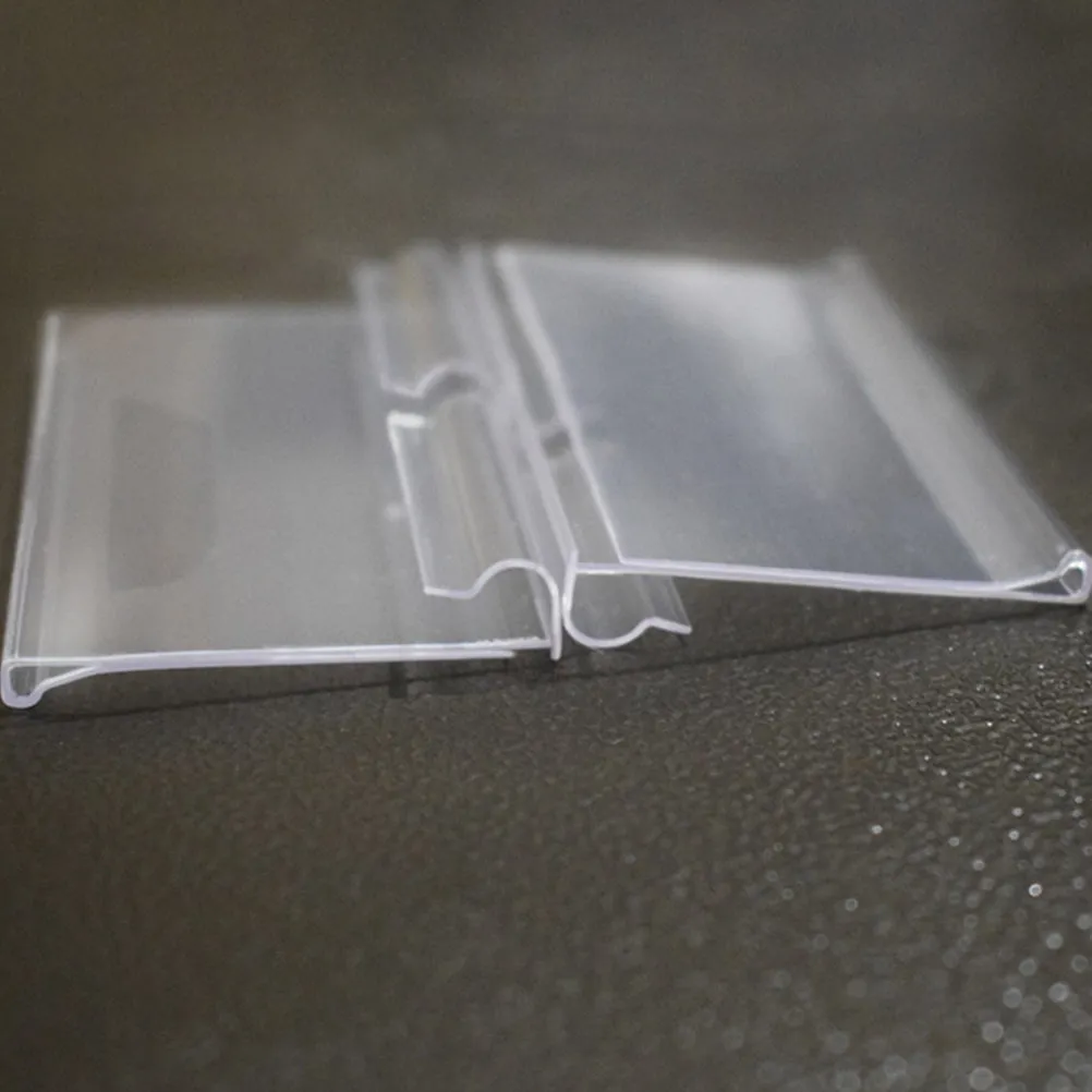 

10Pcs Heavy Duty Plastic Price Tag Holders Clear Shelf Labels for Retail Stores Supermarkets Shopping Malls Shop Display