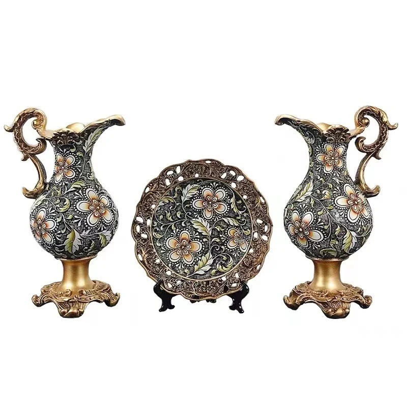 

Vase ornament, living room flower arrangement, high-end luxury TV cabinet, entrance decoration