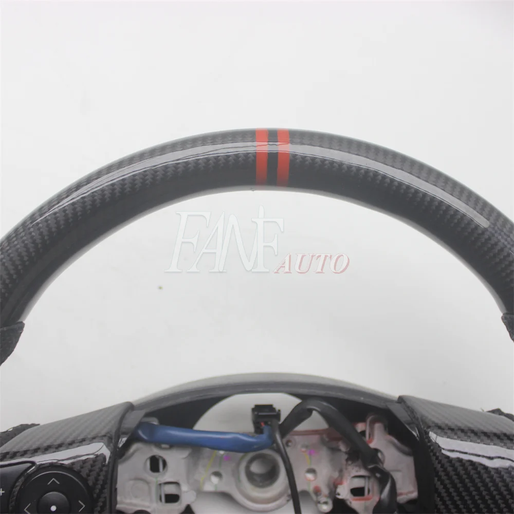 Replacement Real Carbon Fiber Steering Wheel with Leather for Toyota Rav4 2014-2018